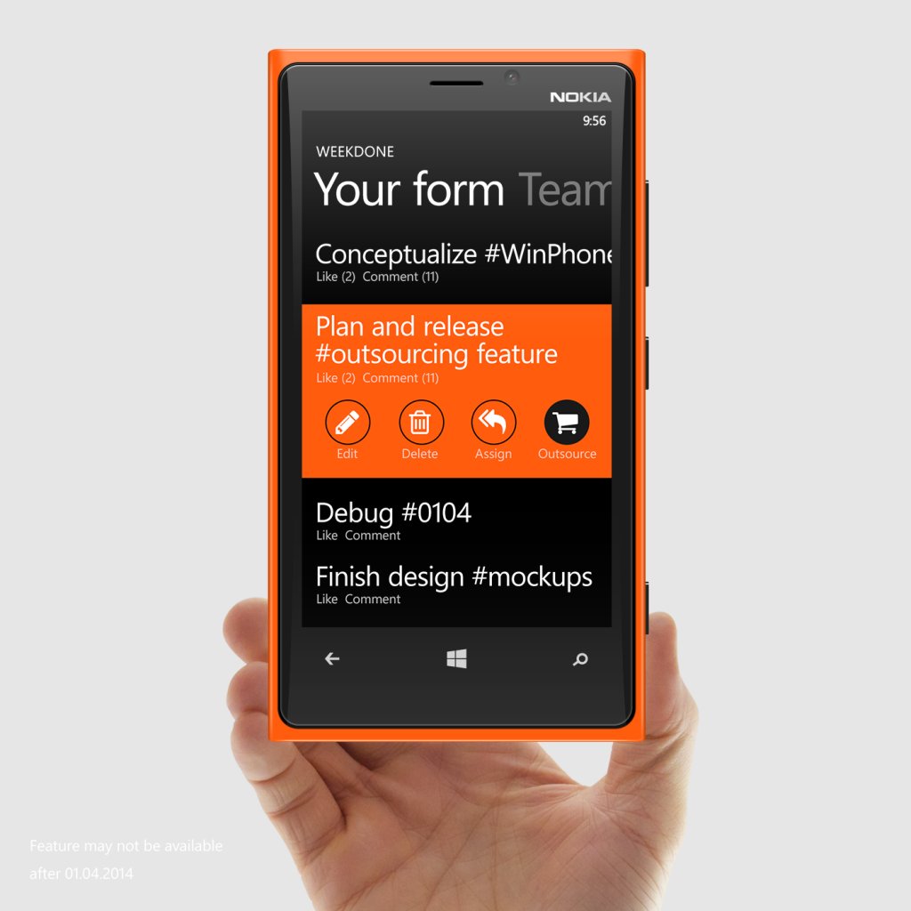 Weekdone Plan Outsourcing Windows Phone