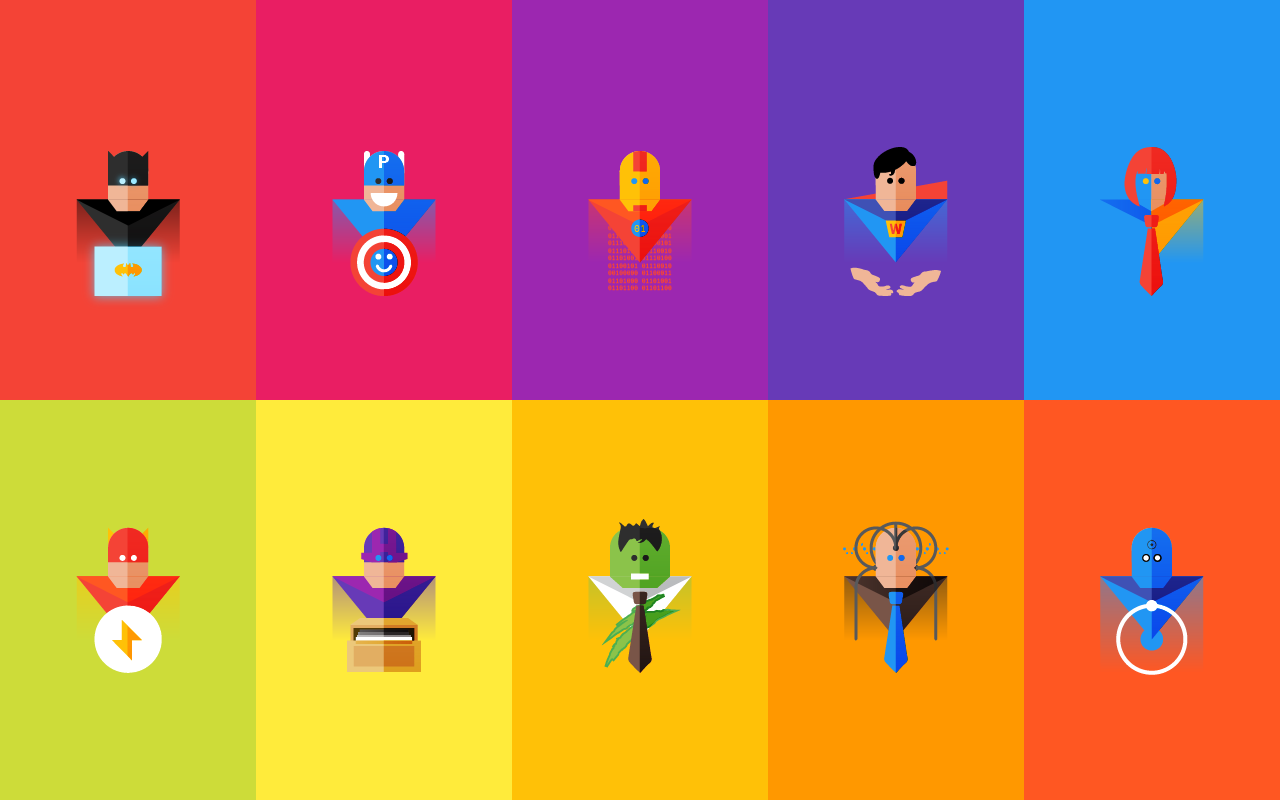 10 Superheroes at Work - Weekdone