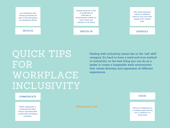 quick tips for workplace inclusivity