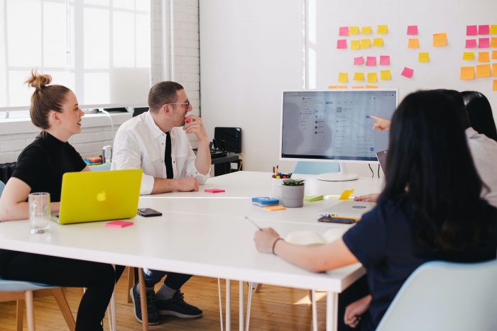 employees engaged during a meeting