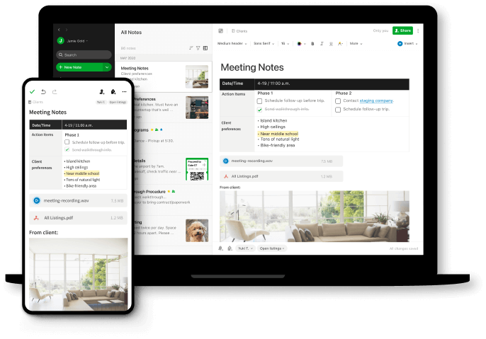 planning with evernote