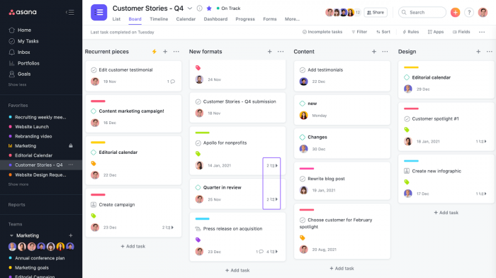 Asana Product Dashboard