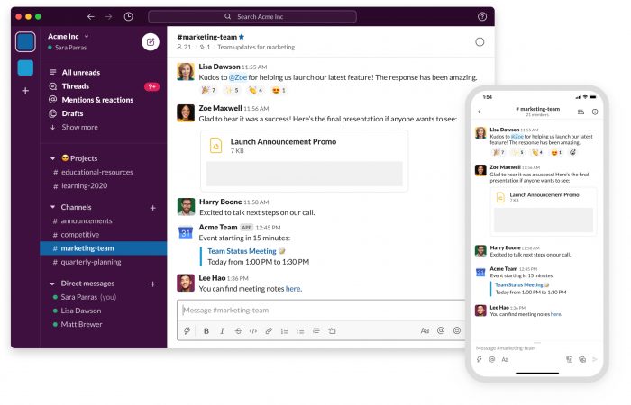 Slack Communication Software Photo