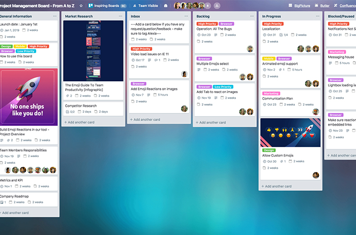 trello team task management software