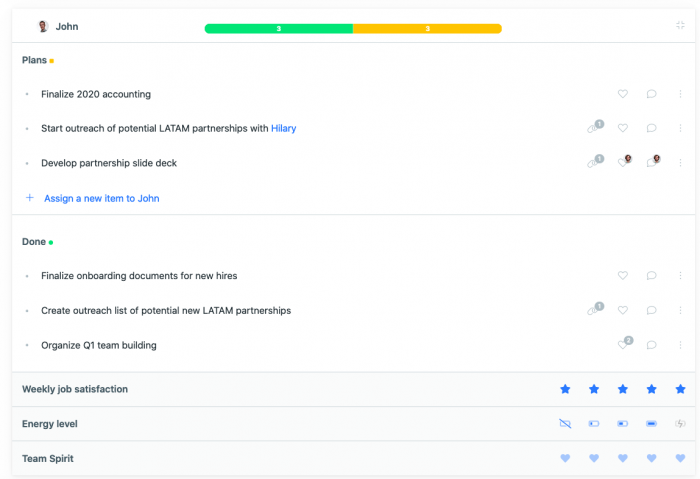 Weekly Planning for execution on OKRs in Weekdone