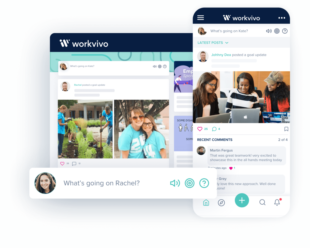 Workvivo social sharing team management application