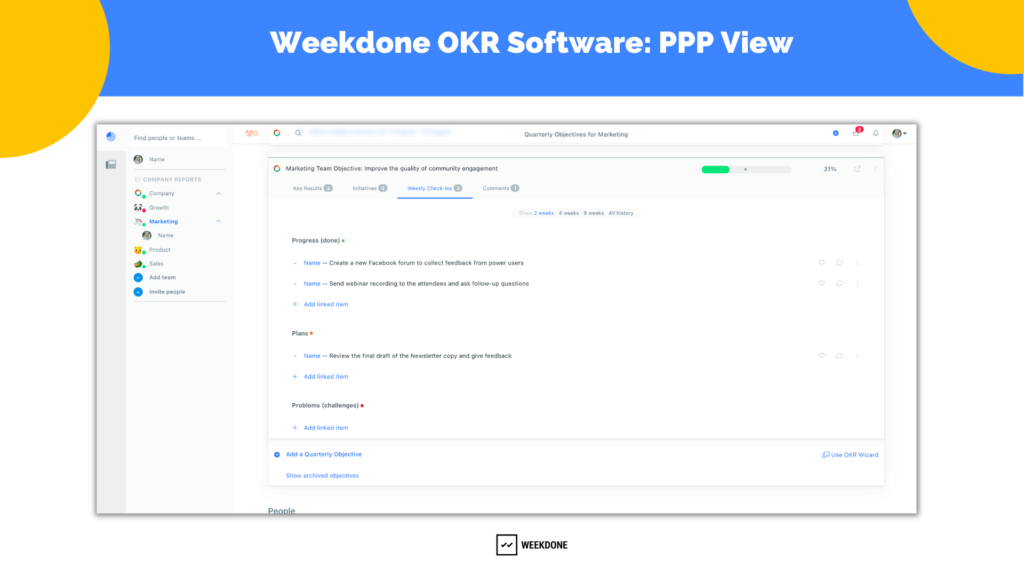 weekly check-in