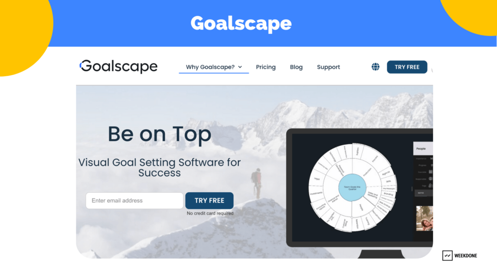 Goal-setting software: Goalscape