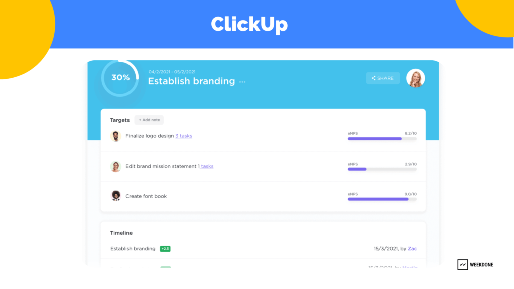 ClickUp for OKRs and Goal Tracking