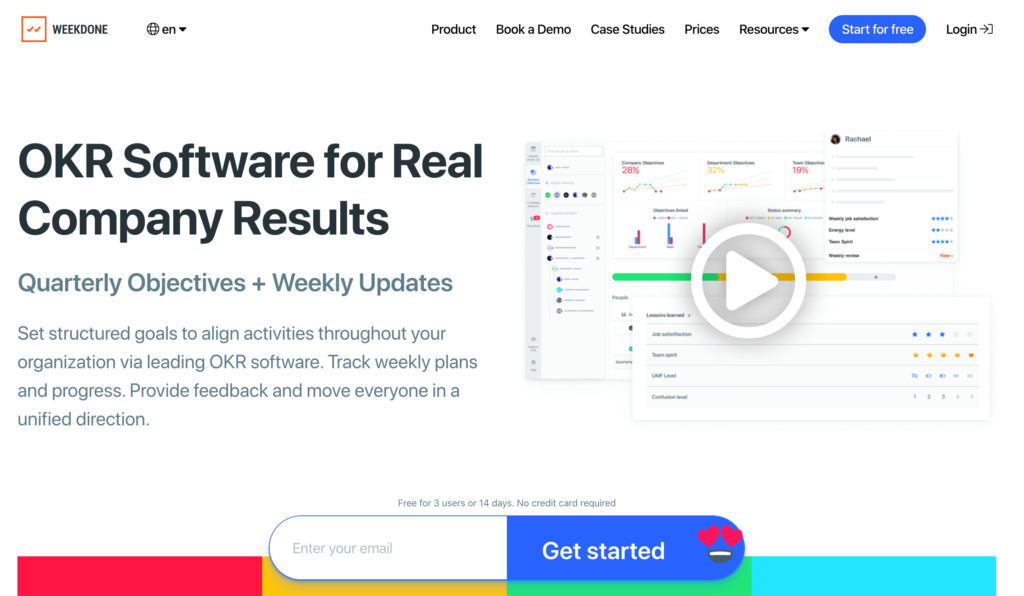 Weekdone OKR Software