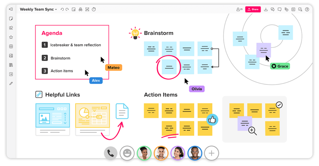 Mural software team dashboard view