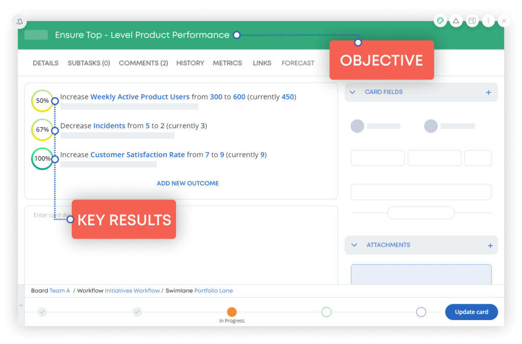 Kanbanize for Portfolio management and OKR software